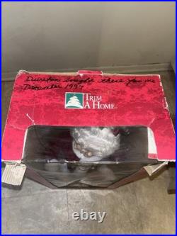 Vtg Mrs Claus Light Post 1990's Animated Couple Lighted Pole Triple Cord