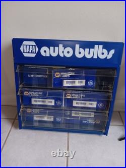 Vtg NAPA AUTO LAMP BULBS Counter Wall Display Cabinet U. S. A. NAPA BULB-NEW