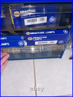 Vtg NAPA AUTO LAMP BULBS Counter Wall Display Cabinet U. S. A. NAPA BULB-NEW