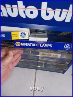 Vtg NAPA AUTO LAMP BULBS Counter Wall Display Cabinet U. S. A. NAPA BULB-NEW