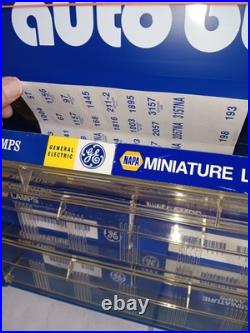 Vtg NAPA AUTO LAMP BULBS Counter Wall Display Cabinet U. S. A. NAPA BULB-NEW