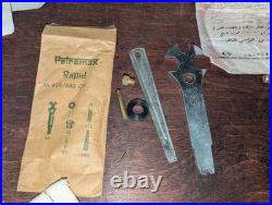 Vtg PETROMAX Super Rapid 829/500CP Lantern Petromax Shade Germany & Spare Parts
