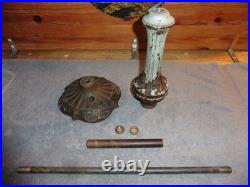 Vtg Rainaud Lamp Parts 10 Column & 7 Base w Inner Poles & Screw Attachments
