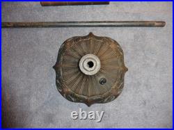 Vtg Rainaud Lamp Parts 10 Column & 7 Base w Inner Poles & Screw Attachments