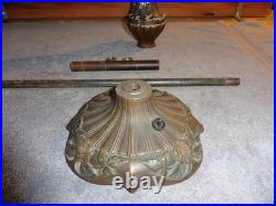 Vtg Rainaud Lamp Parts 10 Column & 7 Base w Inner Poles & Screw Attachments