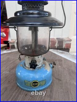 Vtg Sears Lantern Parts Antique Western Survivalist 476 74070 7114 Blue