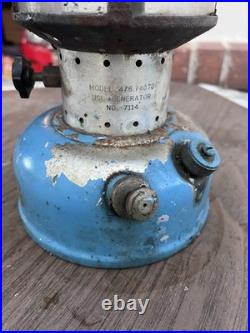 Vtg Sears Lantern Parts Antique Western Survivalist 476 74070 7114 Blue Camping