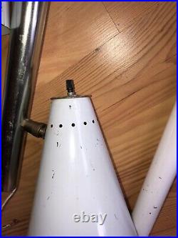 Vtg Tension Floor Pole Lamp for Parts or Repair. Metal Complete Needs Wiring