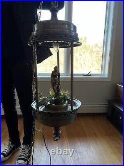 Vtg mineral oil rain lamp nude goddess Light Modern Mid Century Parts Hanging