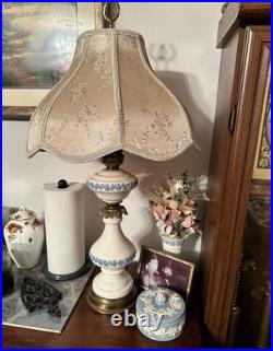 Wedgwood Lavender on Cream Embossed Grape Lamp Parts
