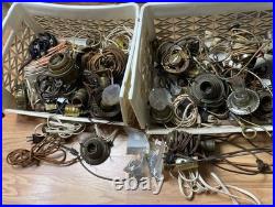 Xl Collection Vtg Early Electric Antique Oil Lamps Parts Lighting Hardware ++
