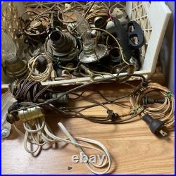 Xl Collection Vtg Early Electric Antique Oil Lamps Parts Lighting Hardware ++
