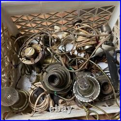 Xl Collection Vtg Early Electric Antique Oil Lamps Parts Lighting Hardware ++