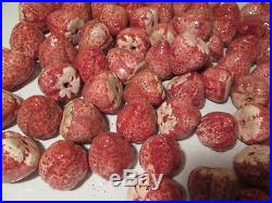 ZZZ Vtg Lot of 50 Porcelain Strawberries Lamp Chandelier Part Capodimonte Fruit